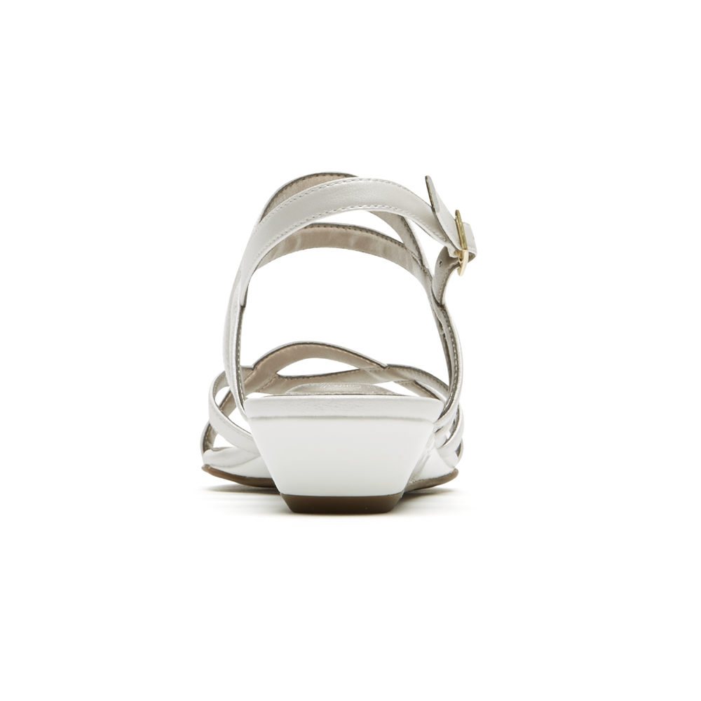 Rockport Womens Total Motion Zandra Slingback - Sandals White - JVE859341